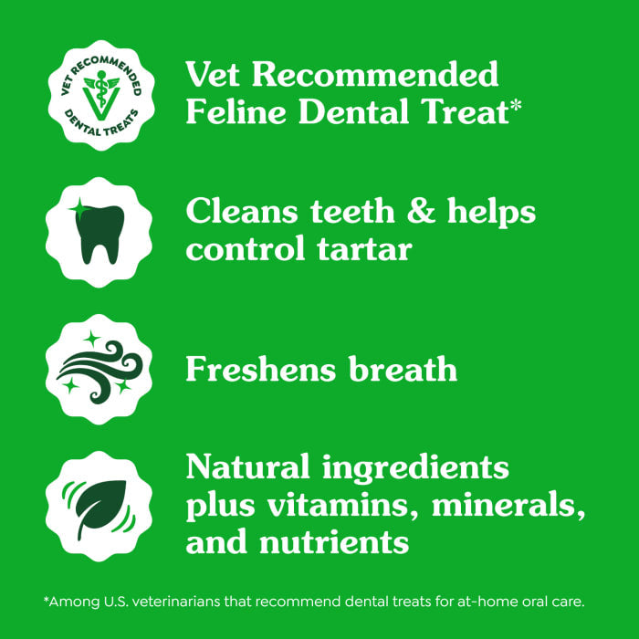 Greenies Feline Adult Cat Dental Treats Oven Roasted Chicken 21oz