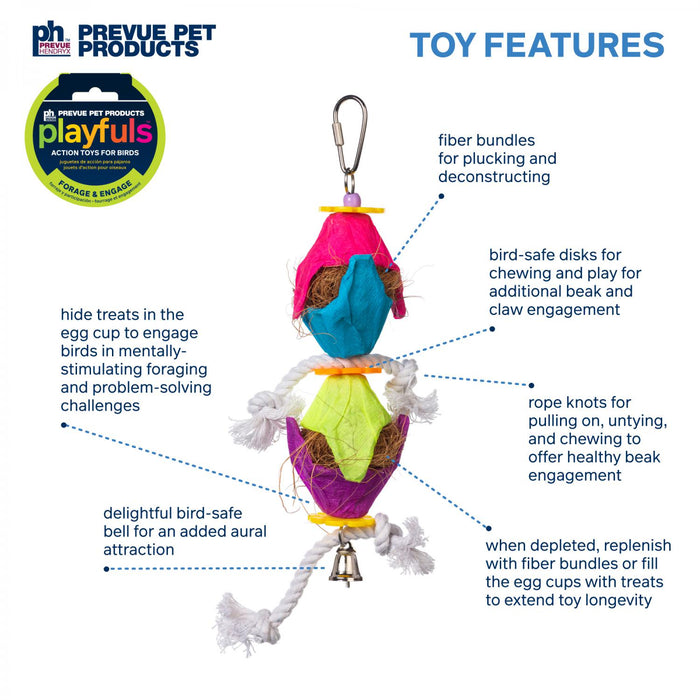 Prevue Pet Products Playfuls™ Eggman Bird Toy