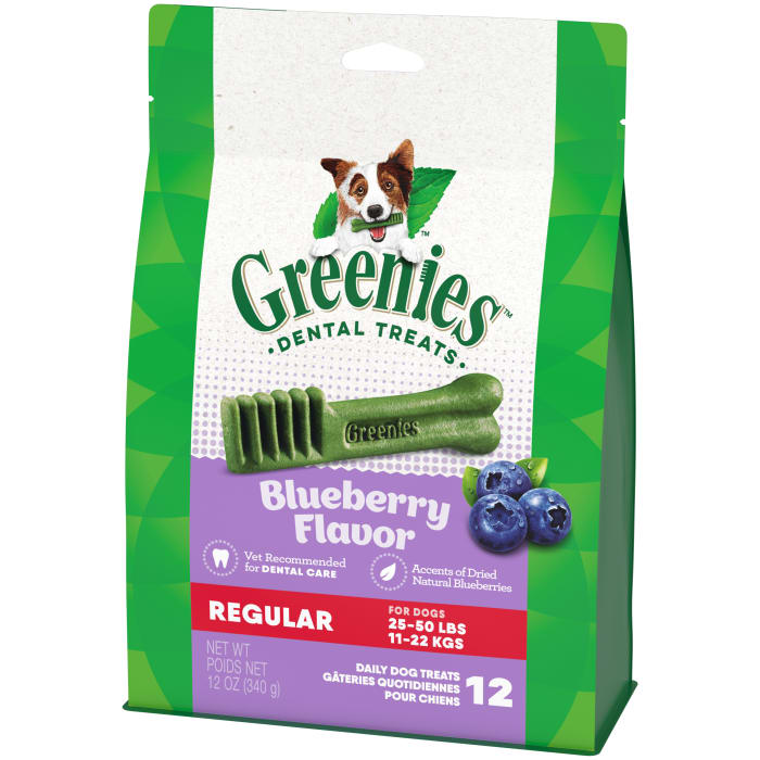 Greenies Dog Dental Treats Regular Blueberry 12oz (12 Treats)