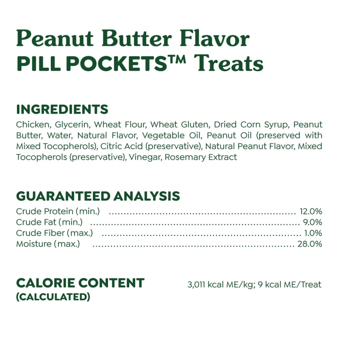 Greenies Pill Pockets for Tablets Peanut Butter 3.2oz (30 Treats)