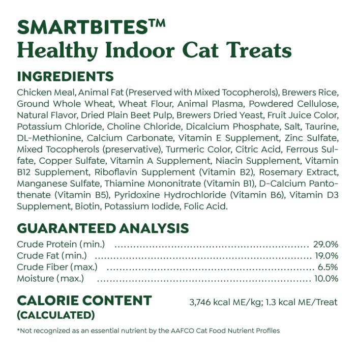 Greenies Feline SmartBites Healthy Indoor Cat Natural Treats Chicken 2.1 oz