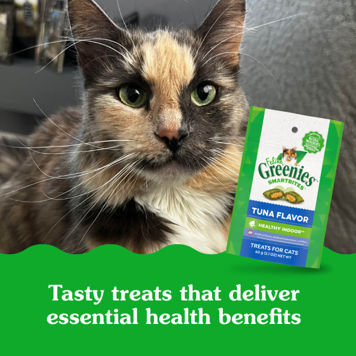 Greenies Feline SmartBites Healthy Indoor Cat Natural Treats Tuna 2.1 oz