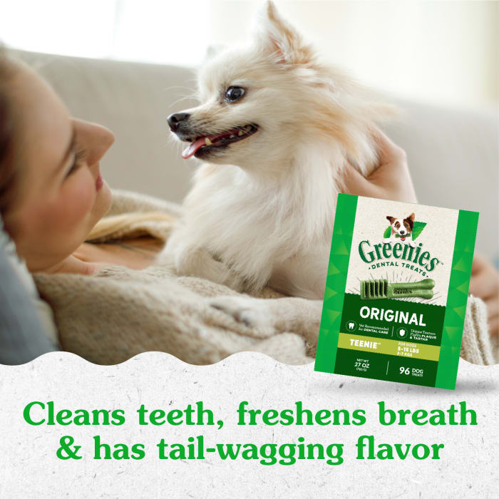 Greenies Dog Natural Dental Treats Teenie Original 27oz (96 Treats)