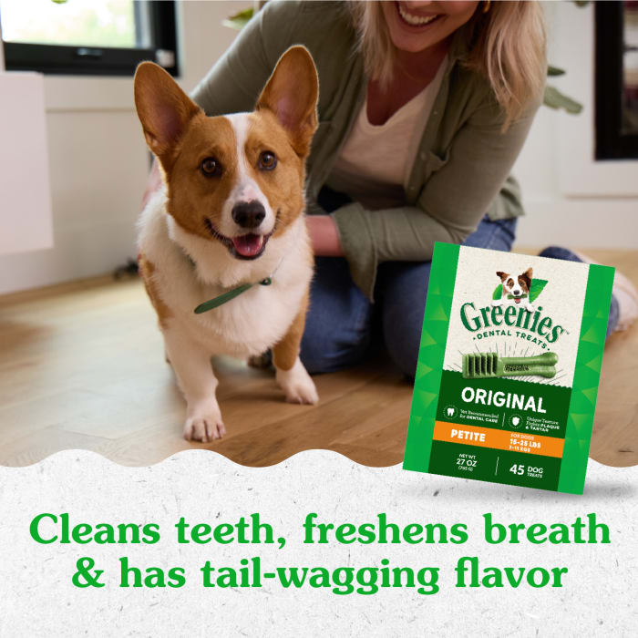 Greenies Dog Natural Dental Treats Petite Original 27oz (45 Treats)