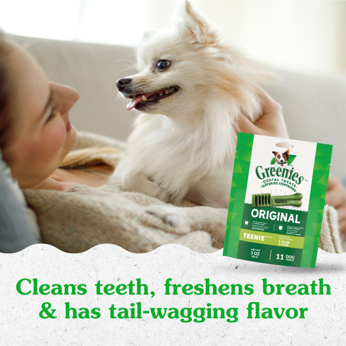 Greenies Dog Natural Dental Treats Teenie Original 3oz (11 Treats)