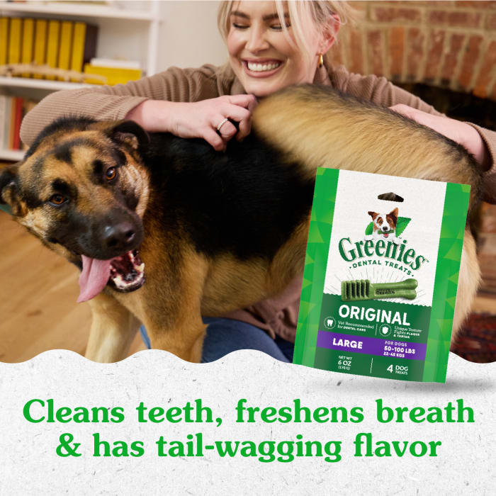 Greenies Dog Natural Dental Treats Large Original 6oz (4 Treats)
