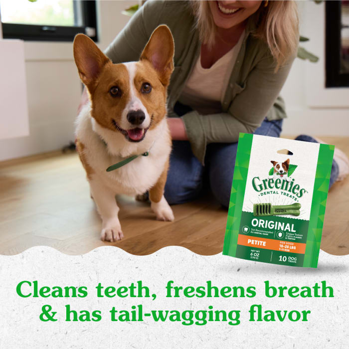 Greenies Dog Natural Dental Treats Petite Original 6oz (10 Treats)
