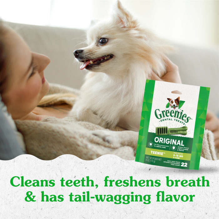 Greenies Dog Natural Dental Treats Teenie Original 6oz (22 Treats)