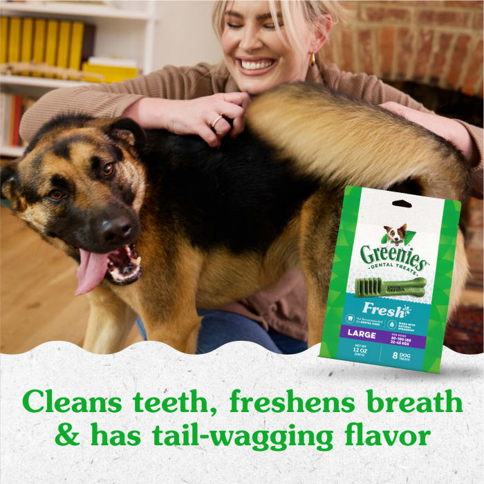 Greenies Dog Natural Dental Treats Large Fresh 12oz (8 Treats)