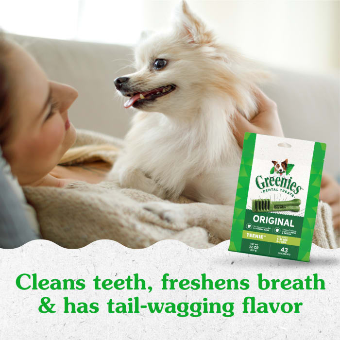 Greenies Dog Natural Dental Treats Teenie Original 12oz (43 Treats)