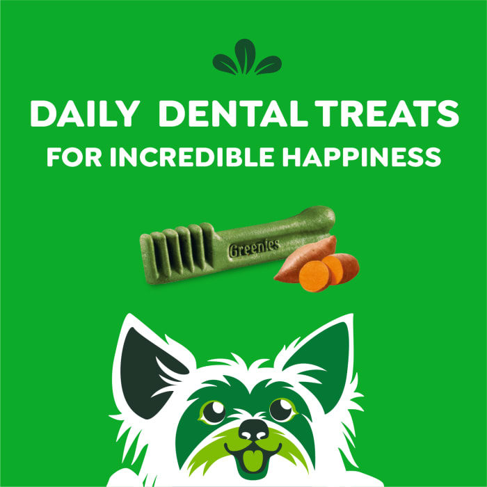 Greenies Dog Natural Dental Treats Teenie Sweet Potato 12oz (43 Treats)