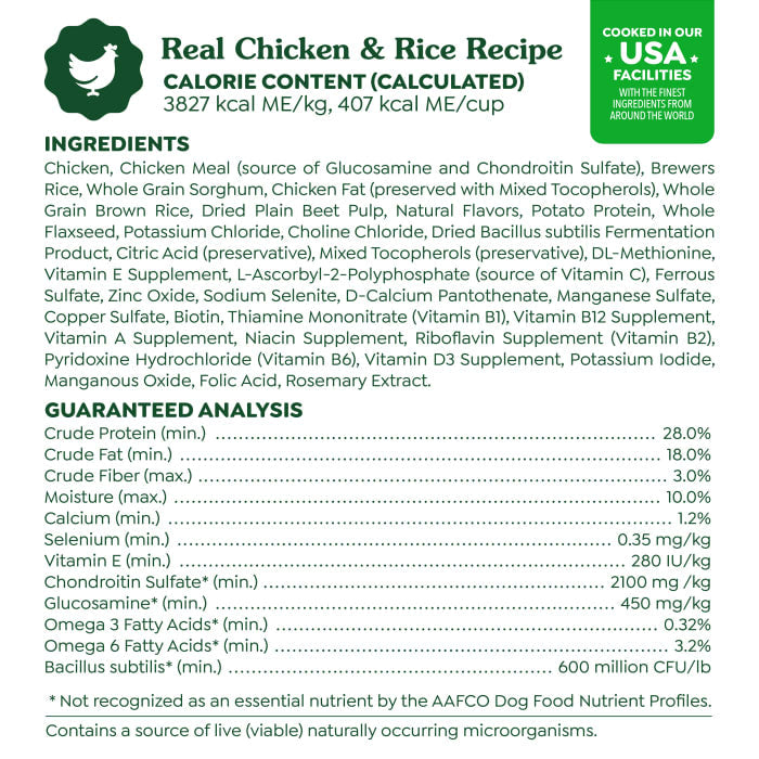 Greenies Smart Essentials Small Breed Adult Dry Dog Food Real Chicken & Rice Recipe 27lbs