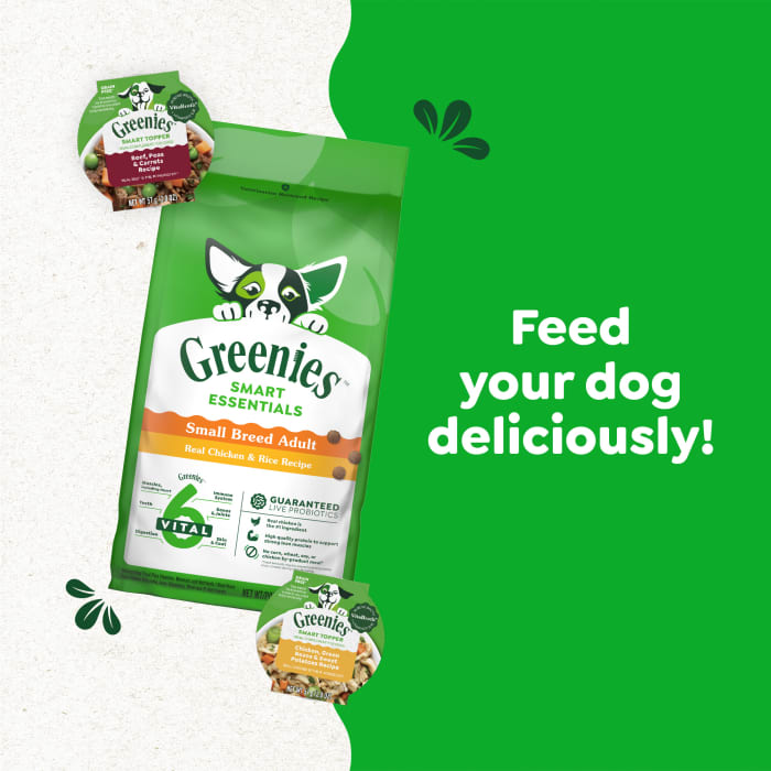 Greenies Smart Essentials Small Breed Adult Dry Dog Food Real Chicken & Rice Recipe 27lbs