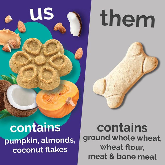 Fruitables Biggies Dog Treats Almond Butter & Coconut 16oz