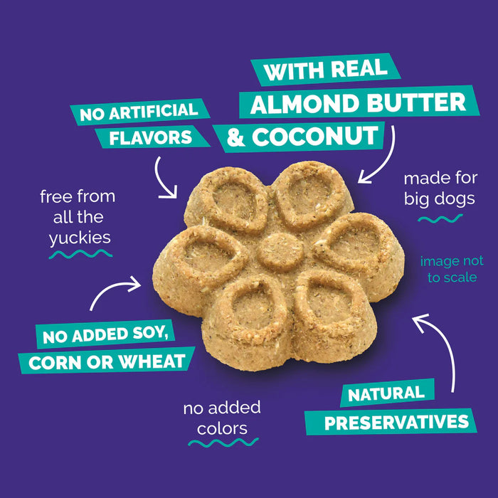 Fruitables Biggies Dog Treats Almond Butter & Coconut 16oz