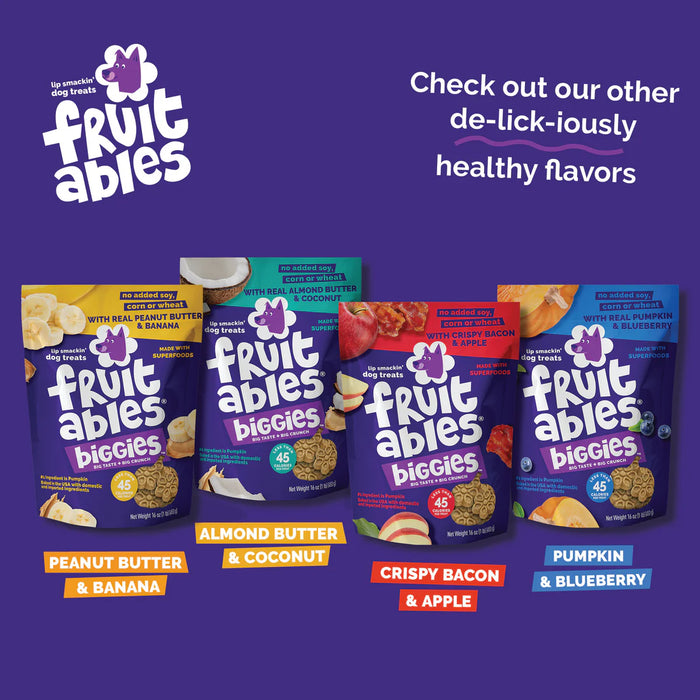 Fruitables Biggies Dog Treats Pumpkin & Blueberry 16oz