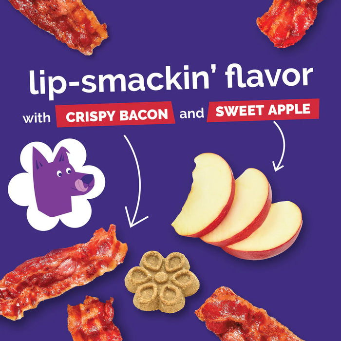 Fruitables Biggies Dog Treats Crispy Bacon & Apple 16oz