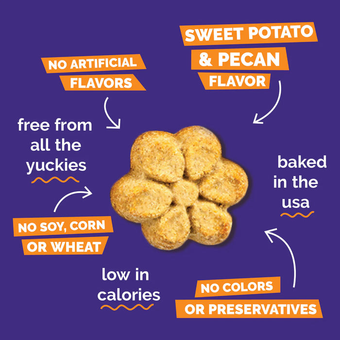 Fruitables Crunchy Baked Dog Treats Sweet Potato & Pecan 7oz