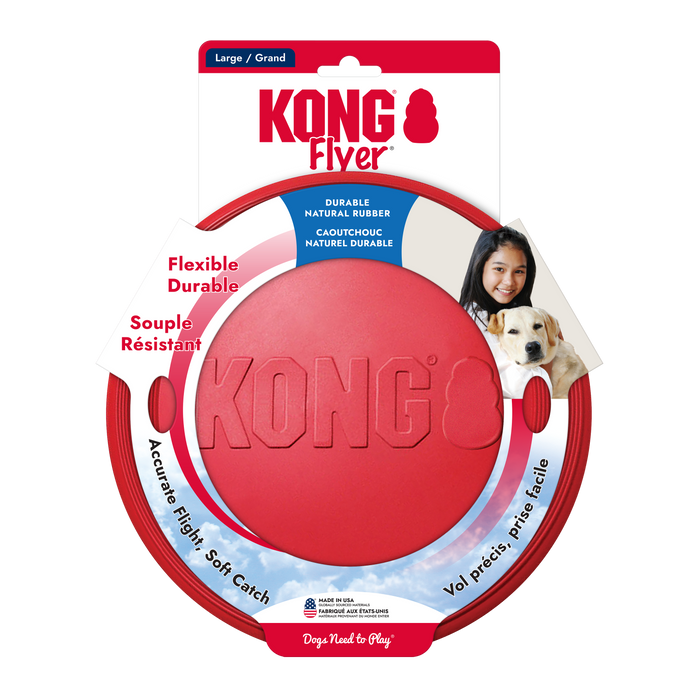 KONG Flyer Dog Toy Red LG - Image 10