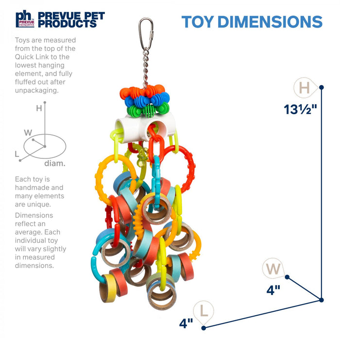 Prevue Pet Products Loops 'n Rings - Playfuls Physical and Mental Bird Toy