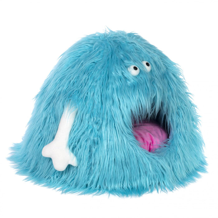Prevue Pet Products Kitty Power Paws Comfy Monster Hideaway for Cats, Blue