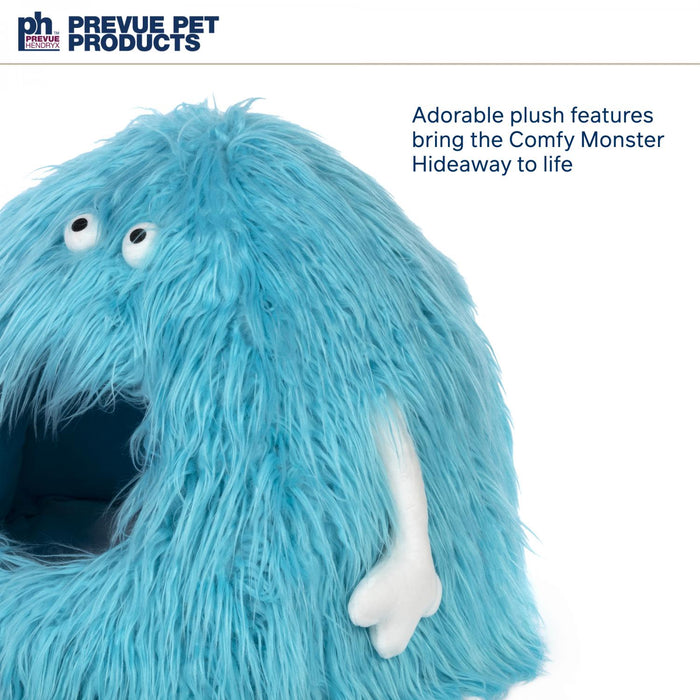 Prevue Pet Products Kitty Power Paws Comfy Monster Hideaway for Cats, Blue