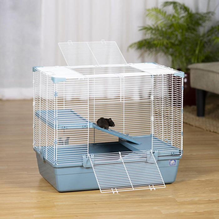 Prevue Pet Products Bungalow Universal Small Animal Home, Blue & White