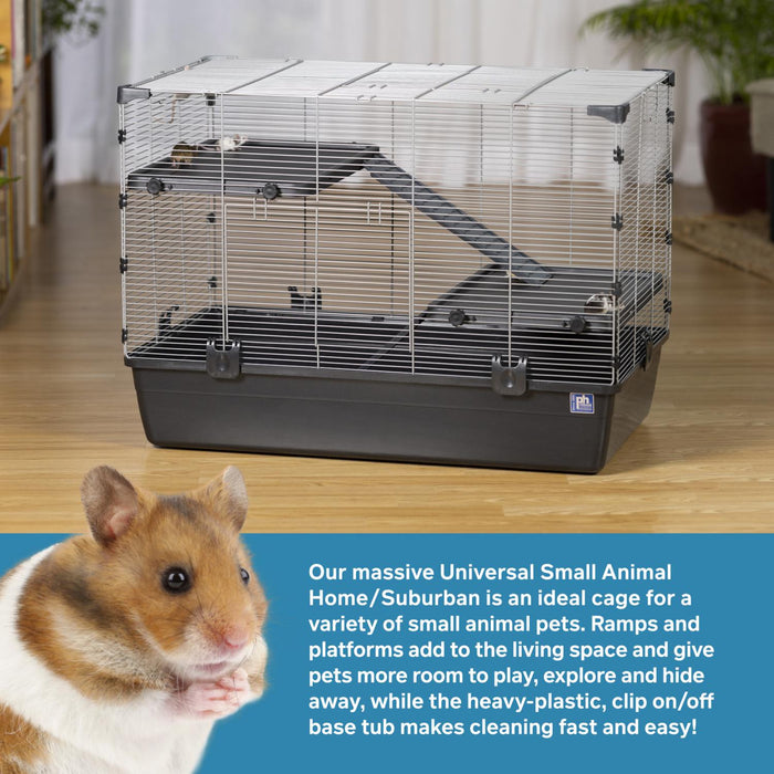 Prevue Pet Products Suburban Universal Small Animal Home, Gray Base & Mesh
