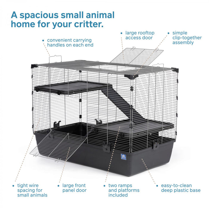Prevue Pet Products Suburban Universal Small Animal Home, Gray Base & Mesh