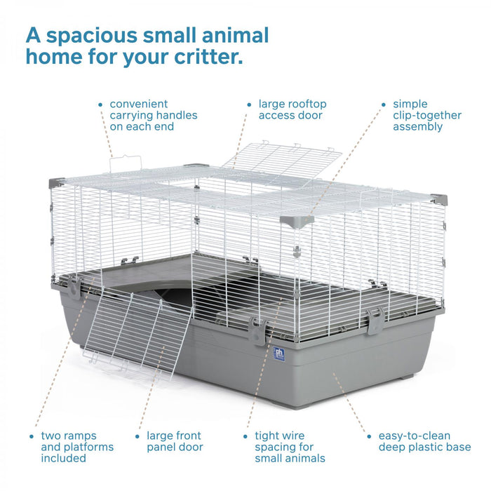 Prevue Pet Products Ranch Universal Small Animal Home, Grey & White