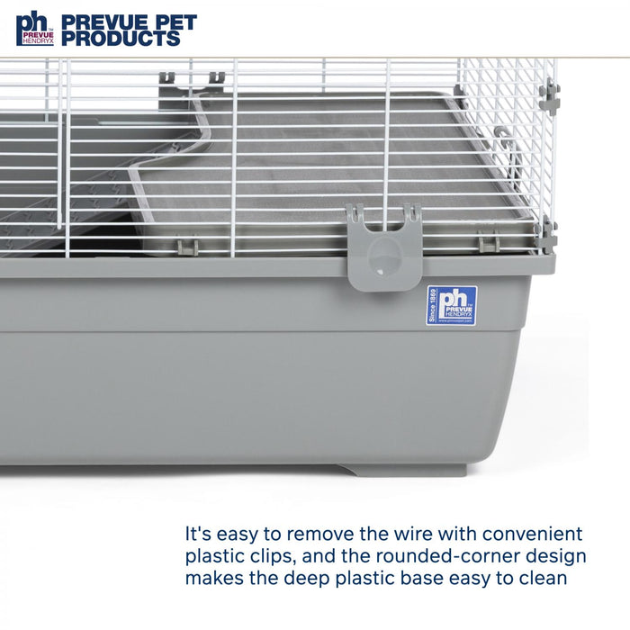 Prevue Pet Products Ranch Universal Small Animal Home, Grey & White
