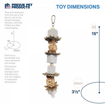 Prevue Pet Products Naturals Lava Cubes & Spheres Bird Toy