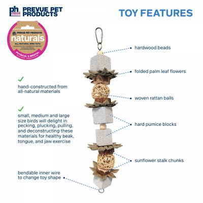 Prevue Pet Products Naturals Lava Cubes & Spheres Bird Toy
