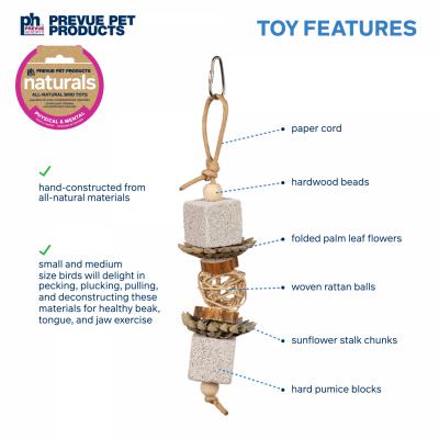 Prevue Pet Products Naturals Lava Crunchers Bird Toy