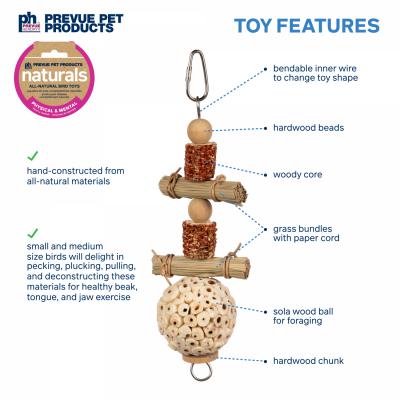 Prevue Pet Products Naturals Lunchin' Logs Bird Toy