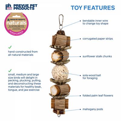 Prevue Pet Products Naturals Lumberjack Stack Bird Toy
