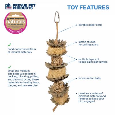 Prevue Pet Products Naturals Flowers & Cubes Bird Toy