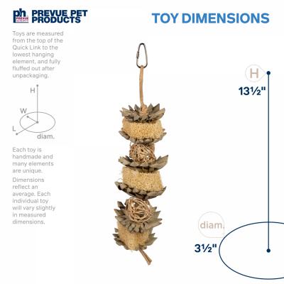 Prevue Pet Products Naturals Flowers & Cubes Bird Toy