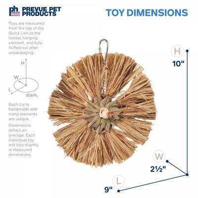 Prevue Pet Products Naturals Raffia Round Bird Toy