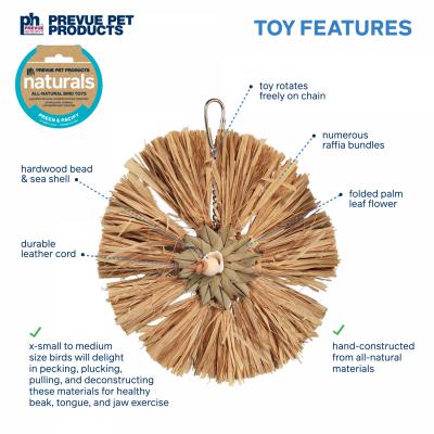 Prevue Pet Products Naturals Raffia Round Bird Toy