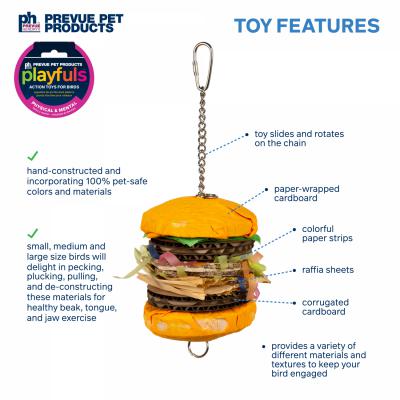 Prevue Pet Products Playfuls Patty Stack Bird Toy