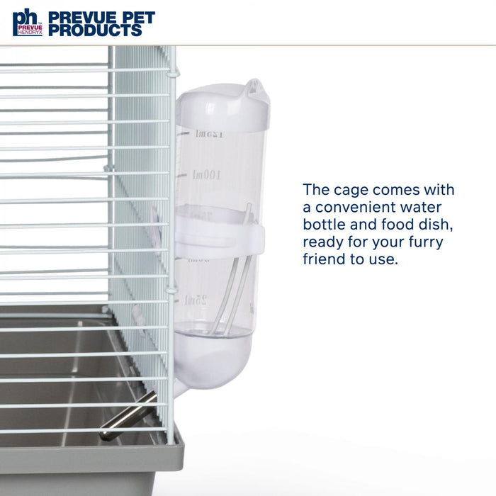 Prevue Pet Products Hamster Haven 3-Story Walk-Up Home, Gray & White
