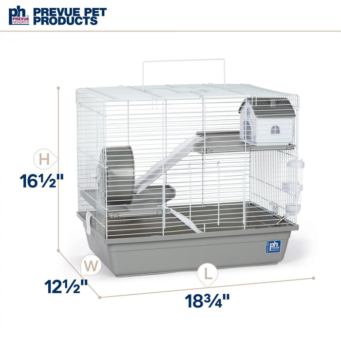 Prevue Pet Products Hamster Haven 3-Story Walk-Up Home, Gray & White