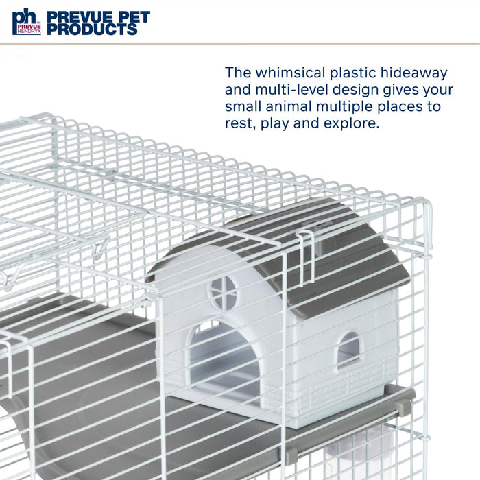 Prevue Pet Products Hamster Haven 3-Story Walk-Up Home, Gray & White