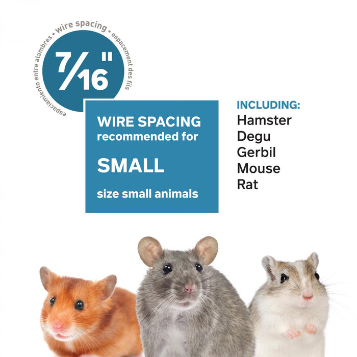 Prevue Pet Products Hamster Haven 3-Story Deluxe Home, Light Blue
