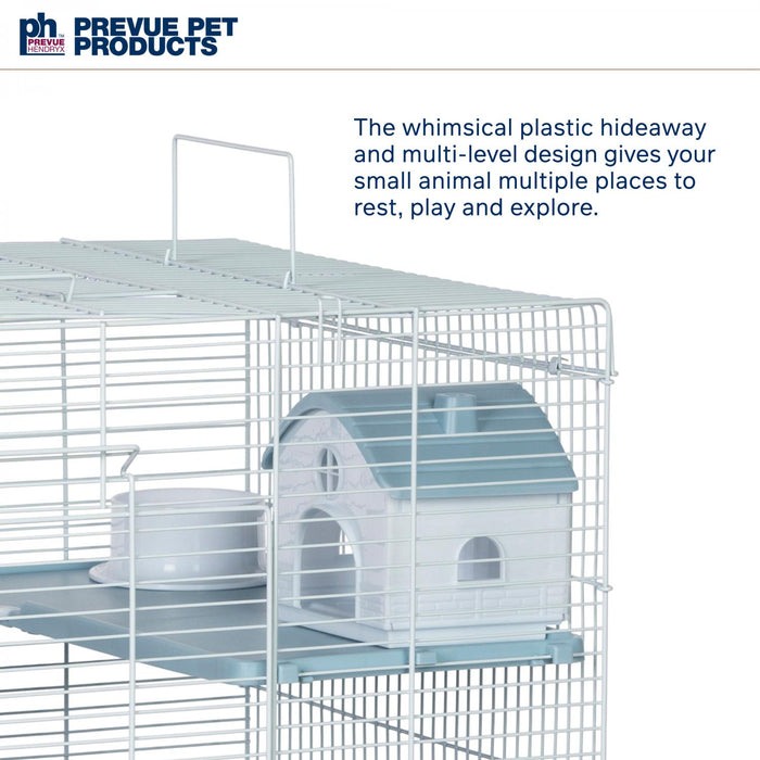 Prevue Pet Products Hamster Haven 3-Story Deluxe Home, Light Blue