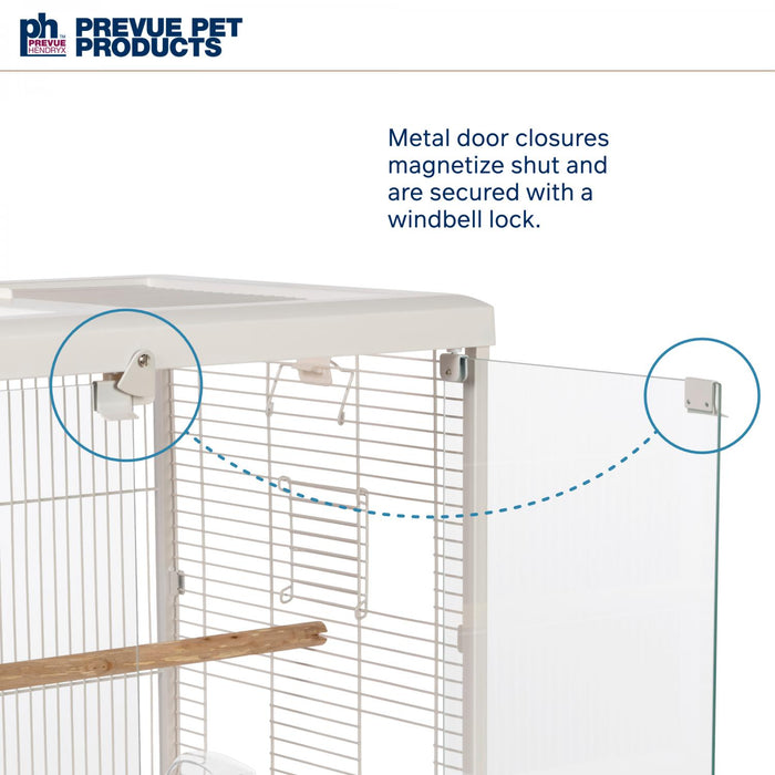 Prevue Pet Products Crystal Palace Luxe, White