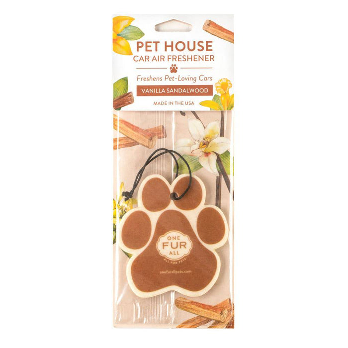 One Fur All Vanilla Sandalwood Car Air Freshener