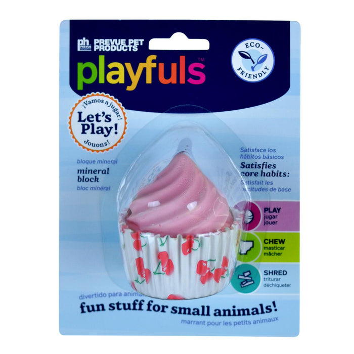 Prevue Pet Products Pink Cupcake Treat Mineral Block for Small Animals