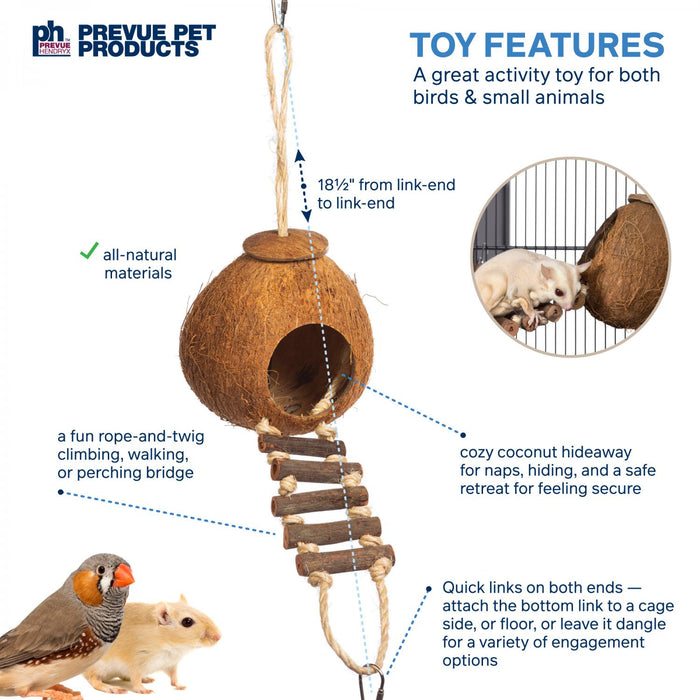 Prevue Pet Products Coco Hideaway with Ladder for Small Animals
